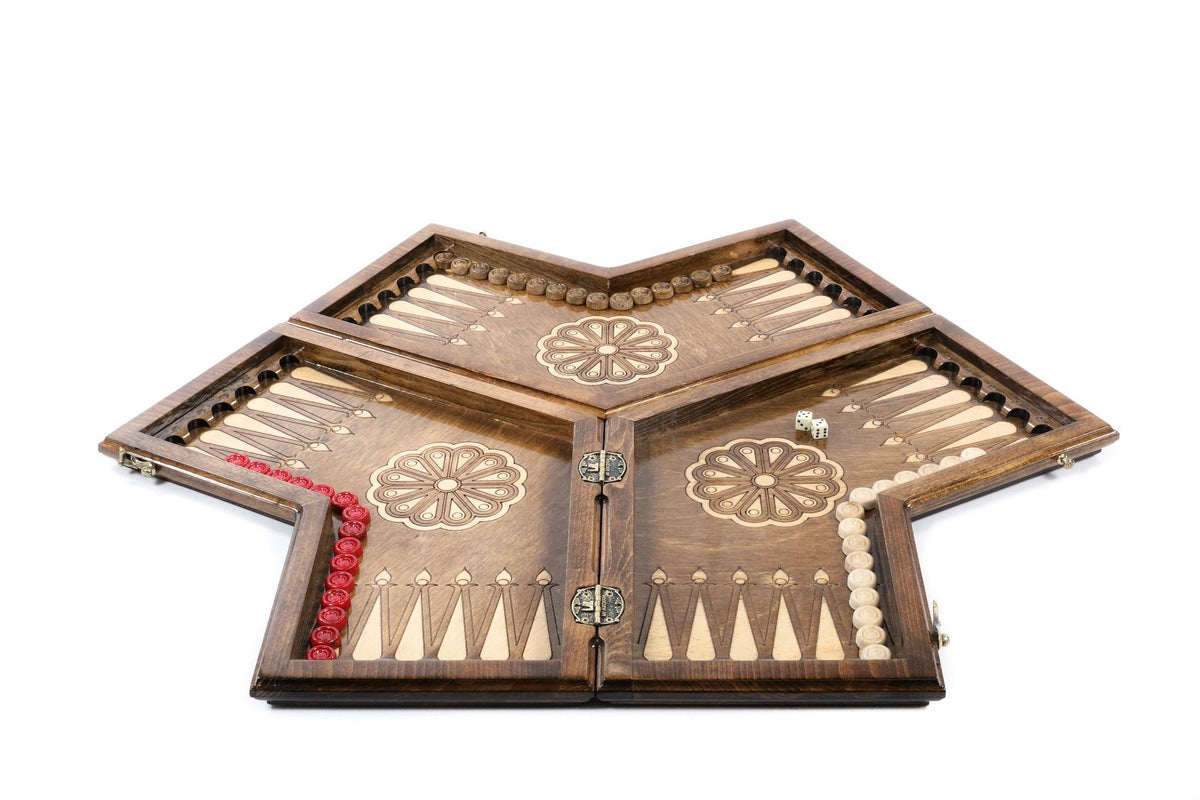 Juego de backgammon para tres jugadores, 40 cm – Modelo 12520 – foto 3