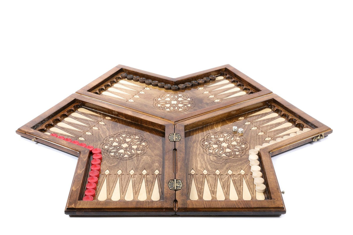 Juego de backgammon para tres jugadores, símbolos armenios, 50 cm – foto 3