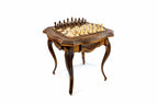 Chess Table with Contour Outline & Carved Legs, 60 cm – photo 2