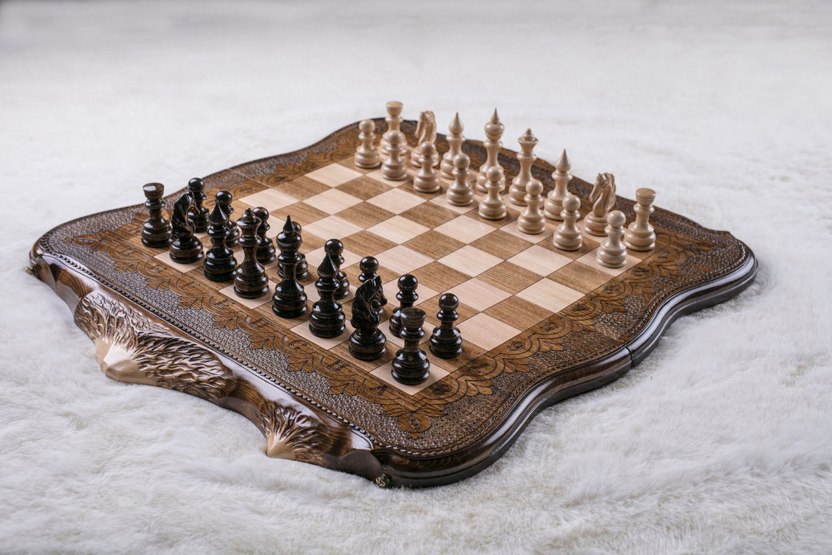 Chess With Copyrighted Mount Ararat Outline
