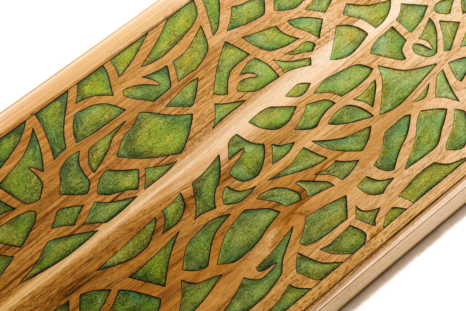 Epoxy Trees Backgammon Two-Sided Classic - HrachyaOhanyan Co