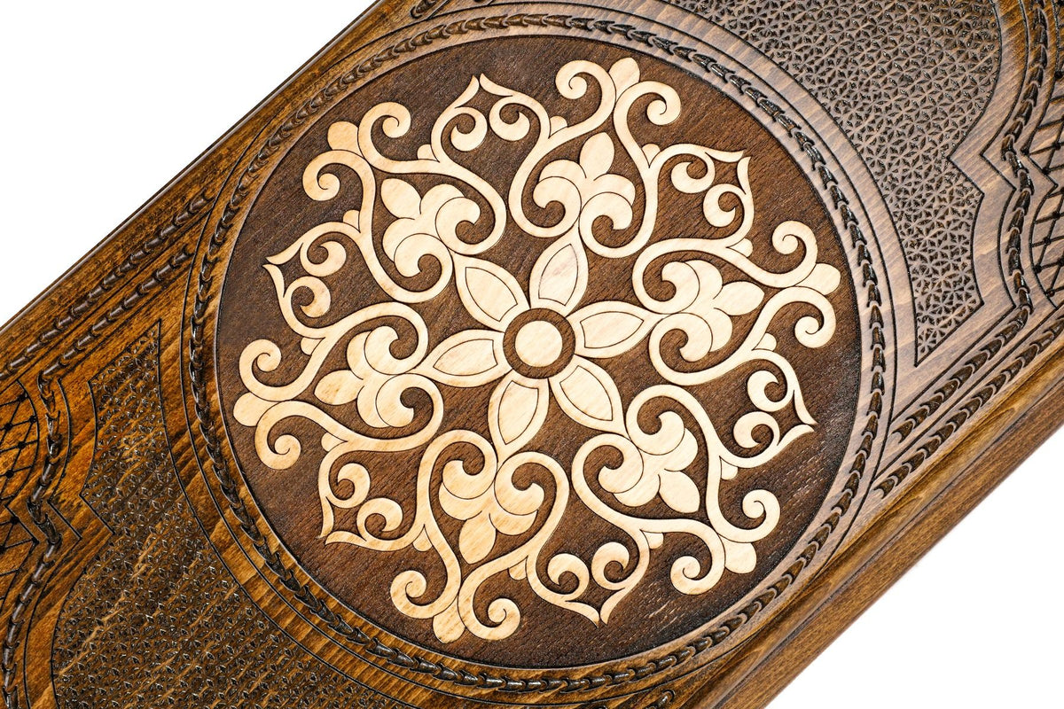 Juego de backgammon clásico con ornamento de copo de nieve, 60 cm – foto 6