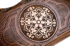 Backgammon With Ornamental Snowflake Motif With Copyrighted Mount Ararat Outline - HrachyaOhanyan Co
