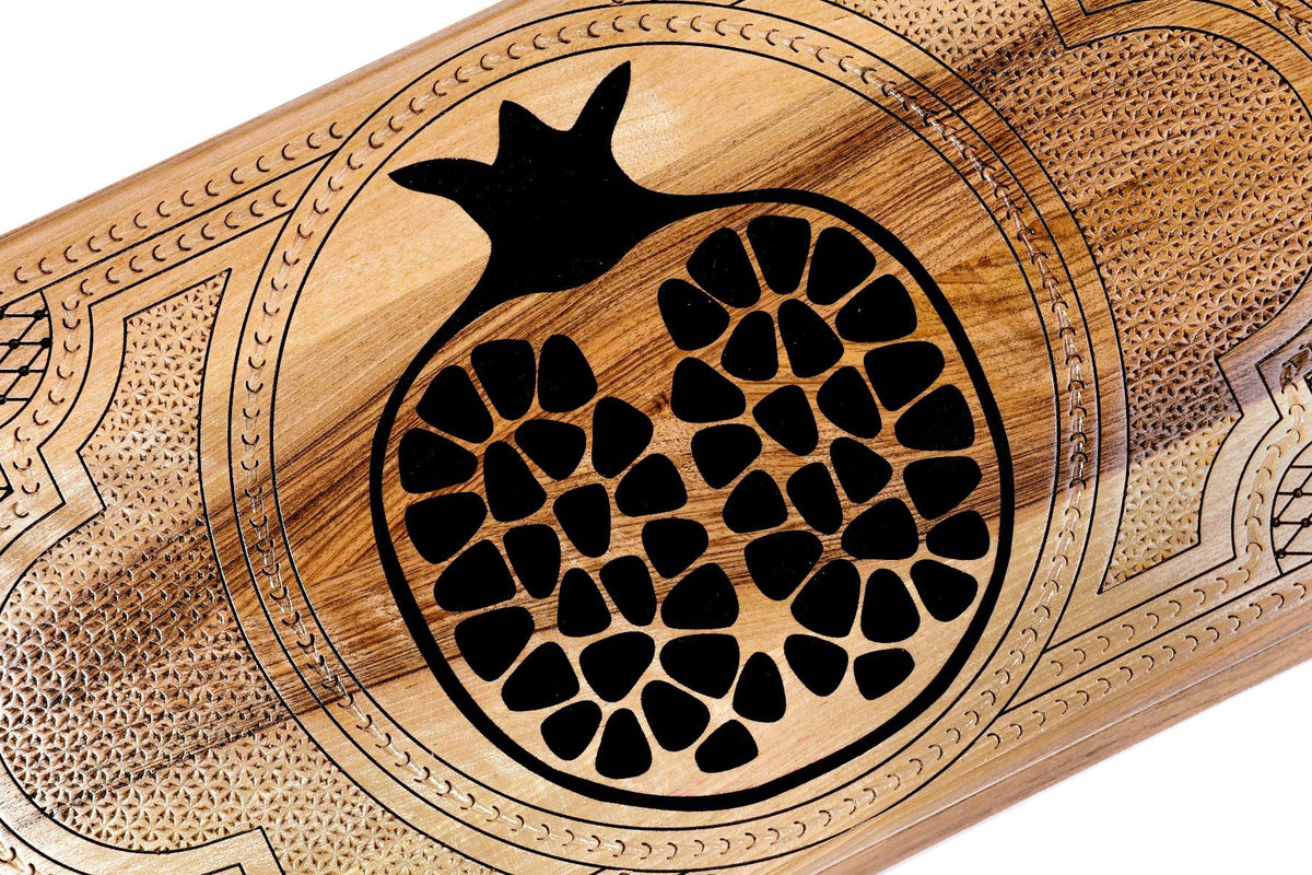 Epoxy Pomegranate Walnut Backgammon Set, 60 cm – photo 6