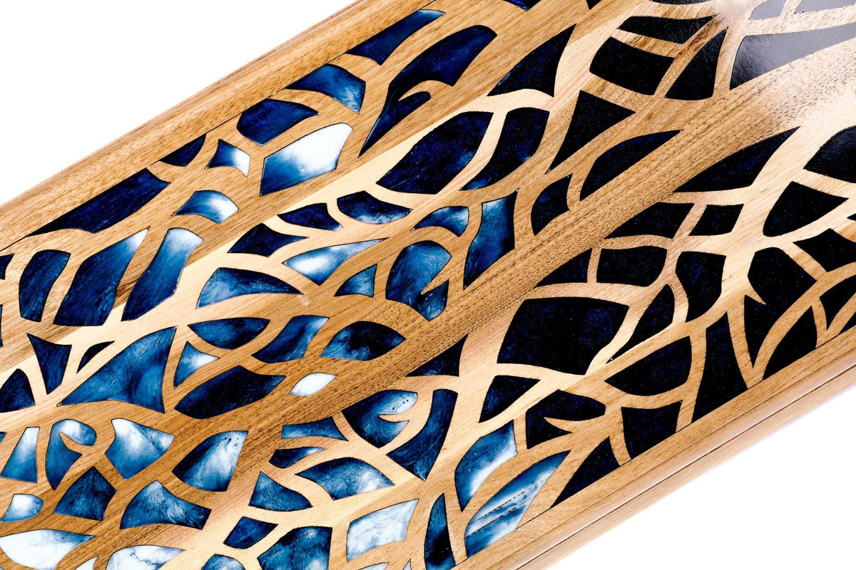 Epoxy Trees Backgammon Two-Sided Classic - HrachyaOhanyan Co
