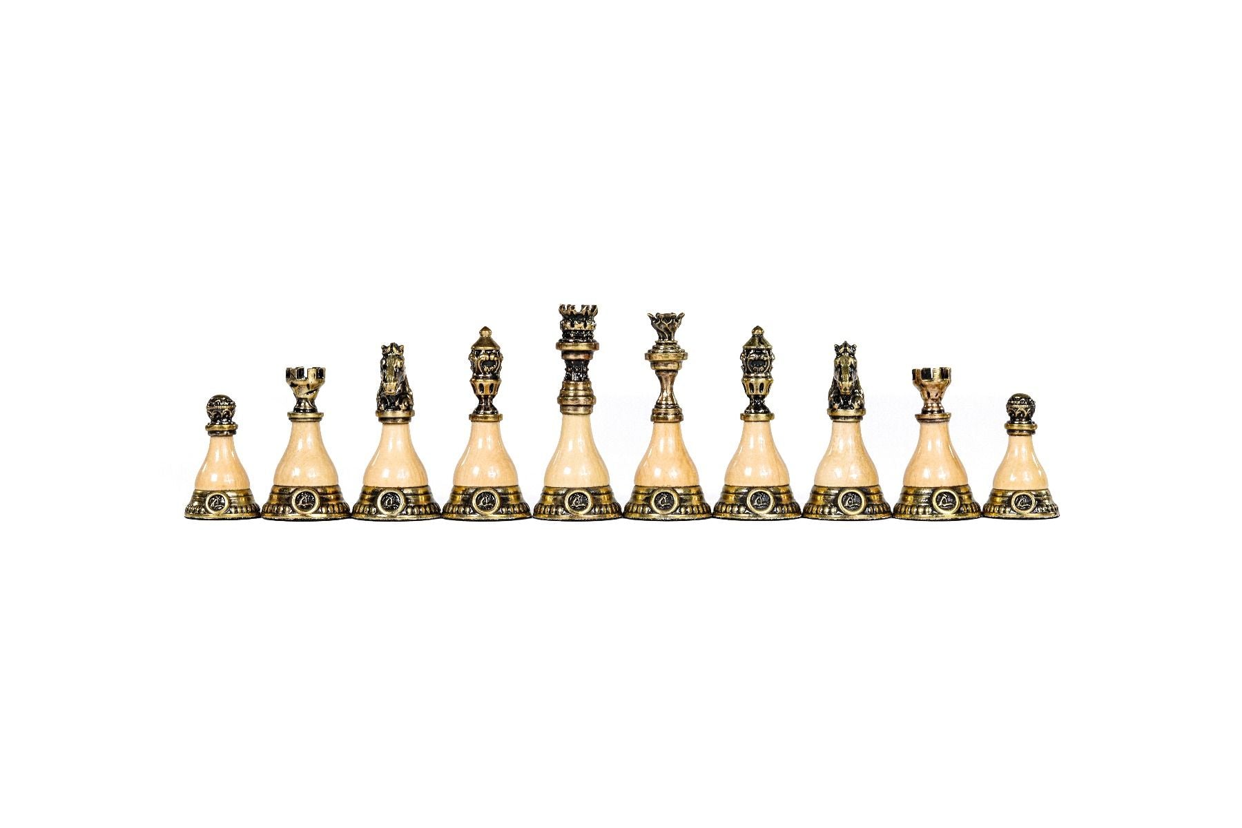 Chess figures bronze-wood - HrachyaOhanyan Co