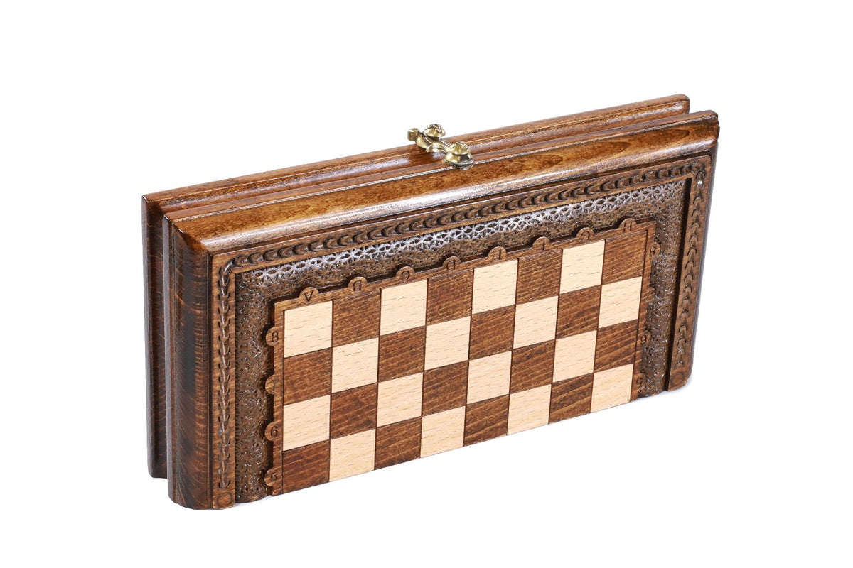 Mini juego de ajedrez de madera para niños, 24 cm – foto 3