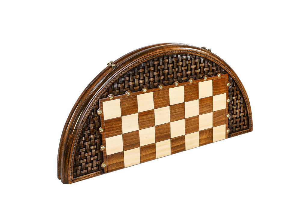 Circular Chess Set with Ornamental Weave Pattern, 60 cm – photo 5