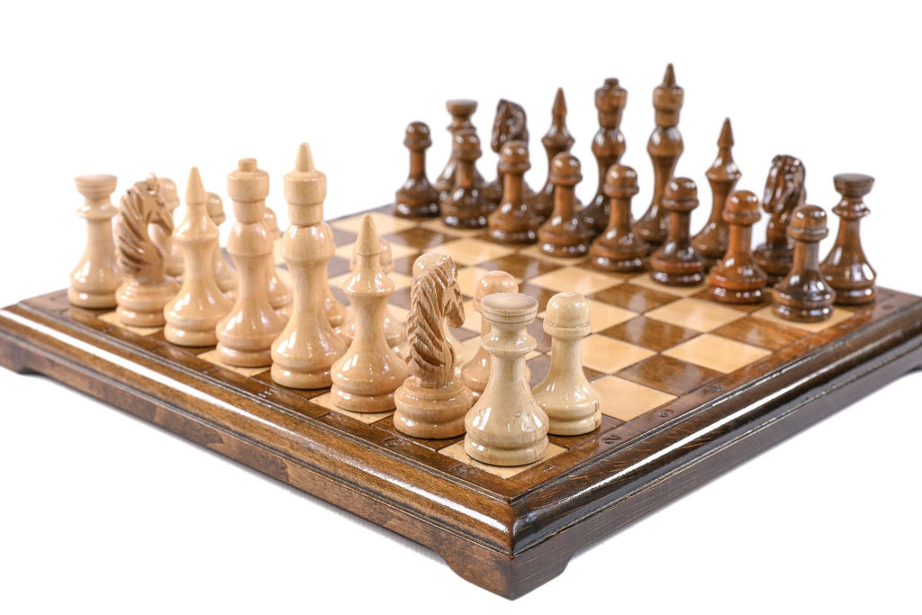 Square Wooden Chess Set, 30 cm – photo 2