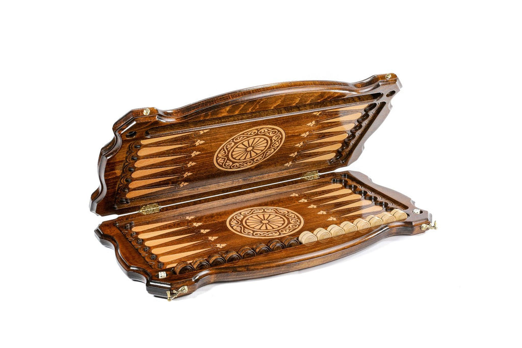Pomegranate & Grapes Backgammon Set, Contour Outline, 60 cm – photo 2
