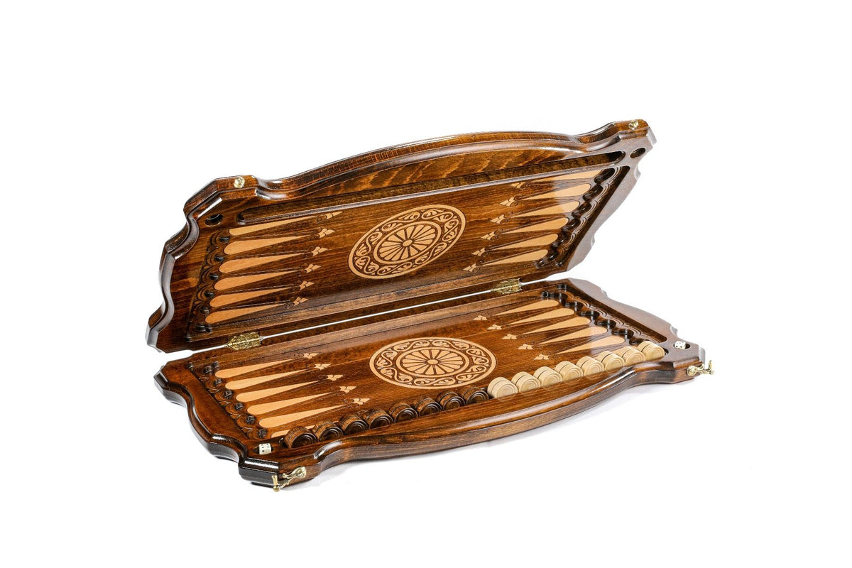 Pomegranate & Grapes Backgammon Set, Contour Outline, 60 cm – photo 2