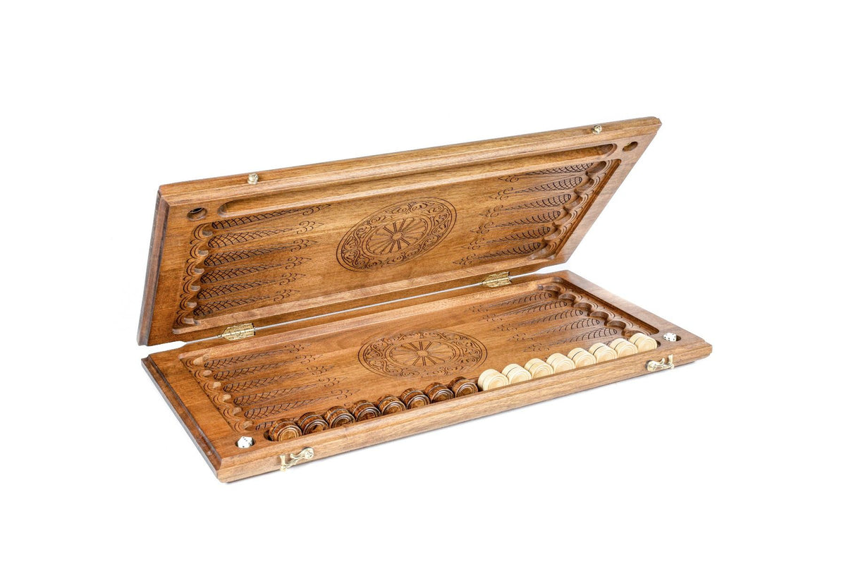 Classic Walnut Eternity Backgammon Set, 60 cm – photo 2