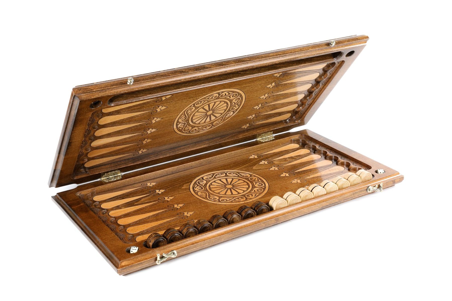 Backgammon With Ornamental Snowflake Motif Classic - HrachyaOhanyan Co