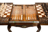 Luxury Chess Backgammon Table with copyrighted contour outline - HrachyaOhanyan Co