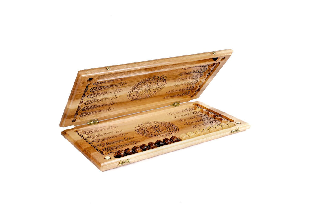 Epoxy Pomegranate Walnut Backgammon Set, 60 cm – photo 2