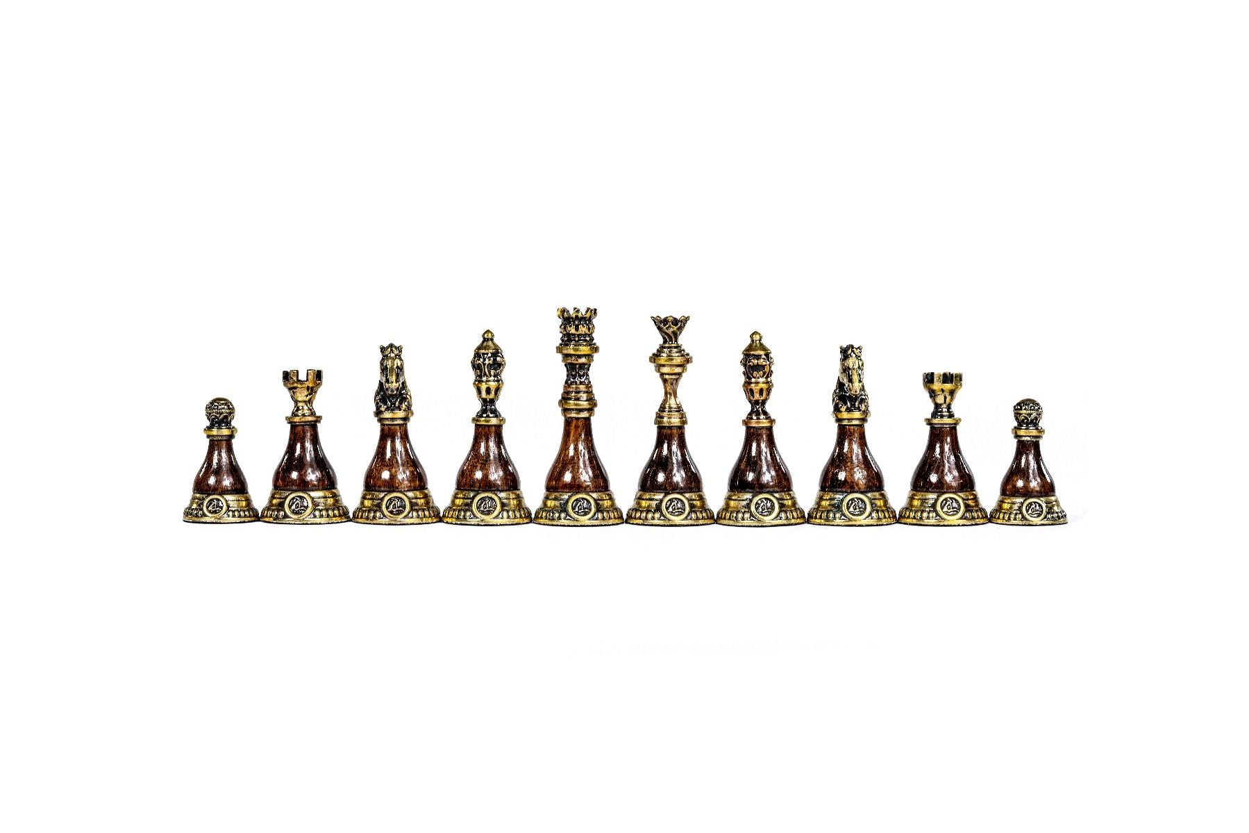 Chess figures bronze-wood - HrachyaOhanyan Co