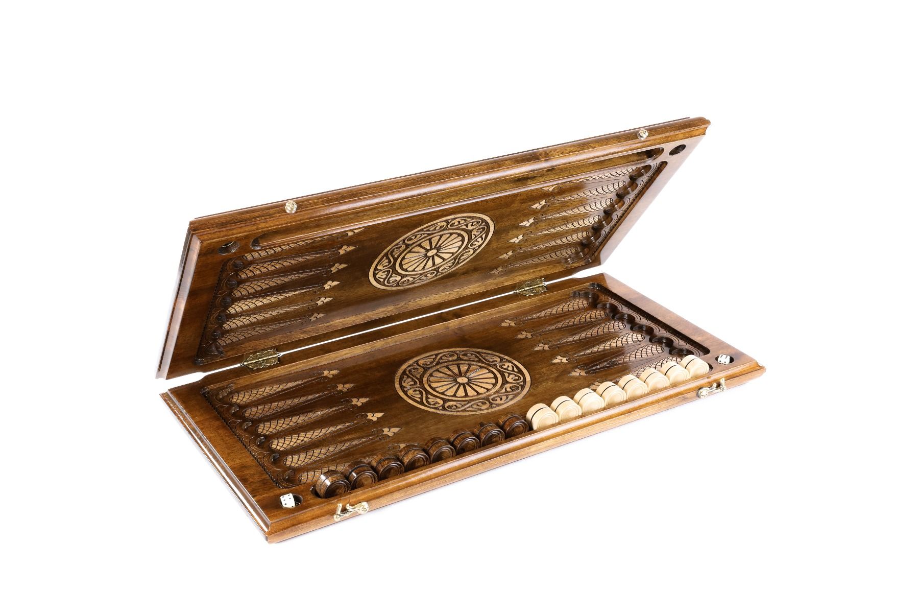 Eternity Classic Backgammon With Incrustation And Braid Motif - HrachyaOhanyan Co