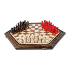 Chess Set for Three Players, 60 cm – handmade by Hrachya Ohanyan