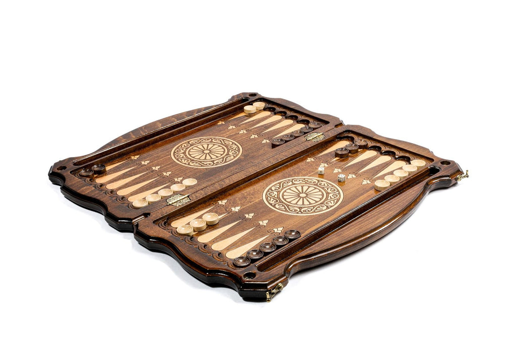 Pomegranate & Grapes Backgammon Set, Contour Outline, 60 cm – photo 5