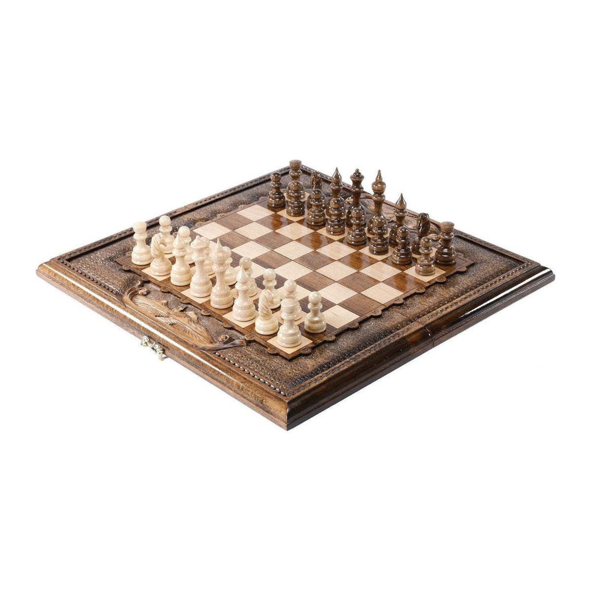 Juego de ajedrez clásico de madera, 40 cm