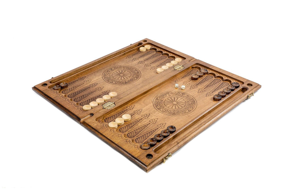 Classic Walnut Eternity Backgammon Set, 60 cm – photo 5