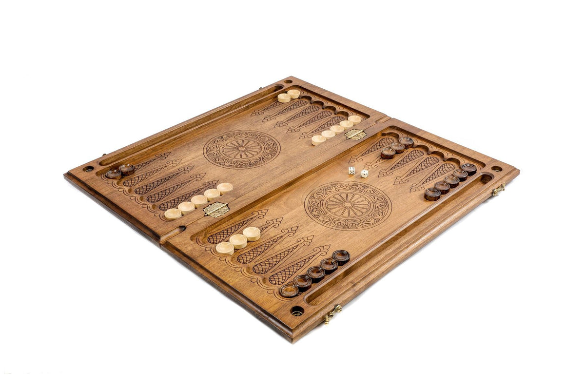 Classic Walnut Eternity Backgammon Set, 60 cm – photo 5