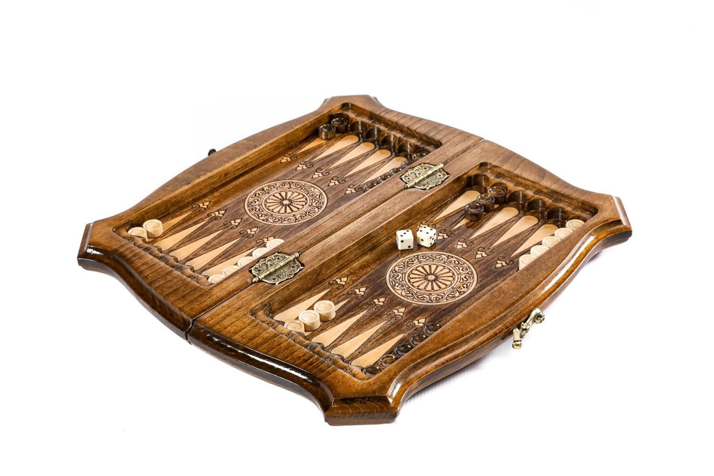 Chess-Backgammon With Copyrighted Contour Outline - HrachyaOhanyan Co