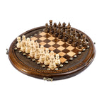 Circular Chess – handmade wooden chess set by Hrachya Ohanyan