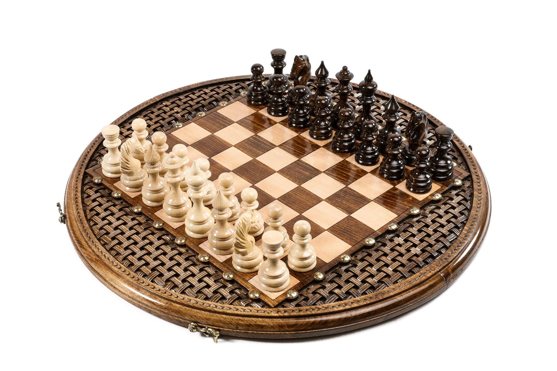 Circular Chess With An Ornamental Weave Pattern - HrachyaOhanyan Co