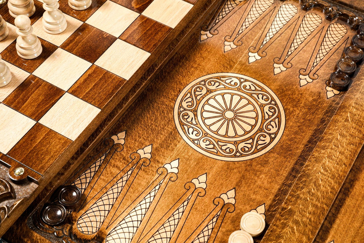 Luxus-Tisch für Schach & Backgammon, 60 cm – Foto 11