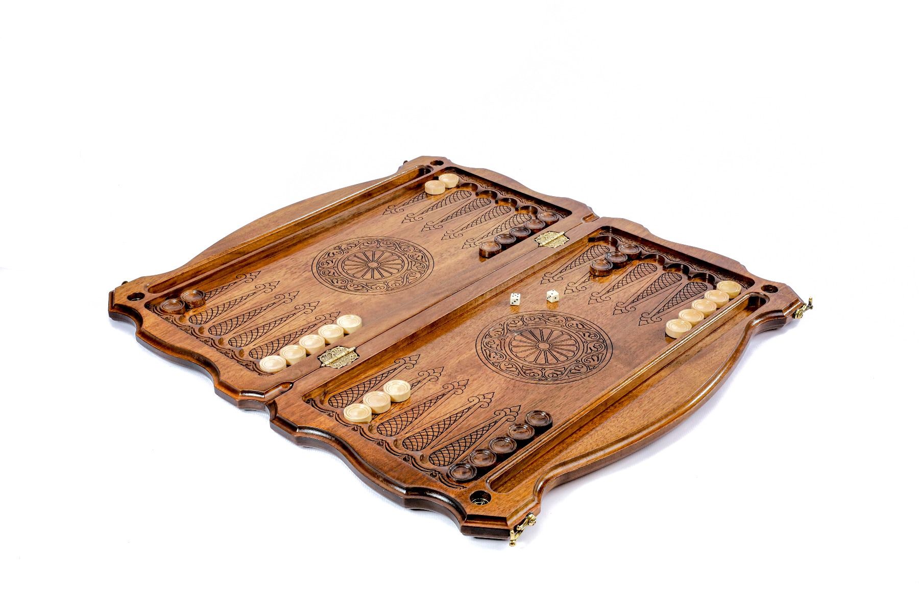 Pomegranate Tree-Epoxy Backgammon With Copyrighted Contour Outline - HrachyaOhanyan Co