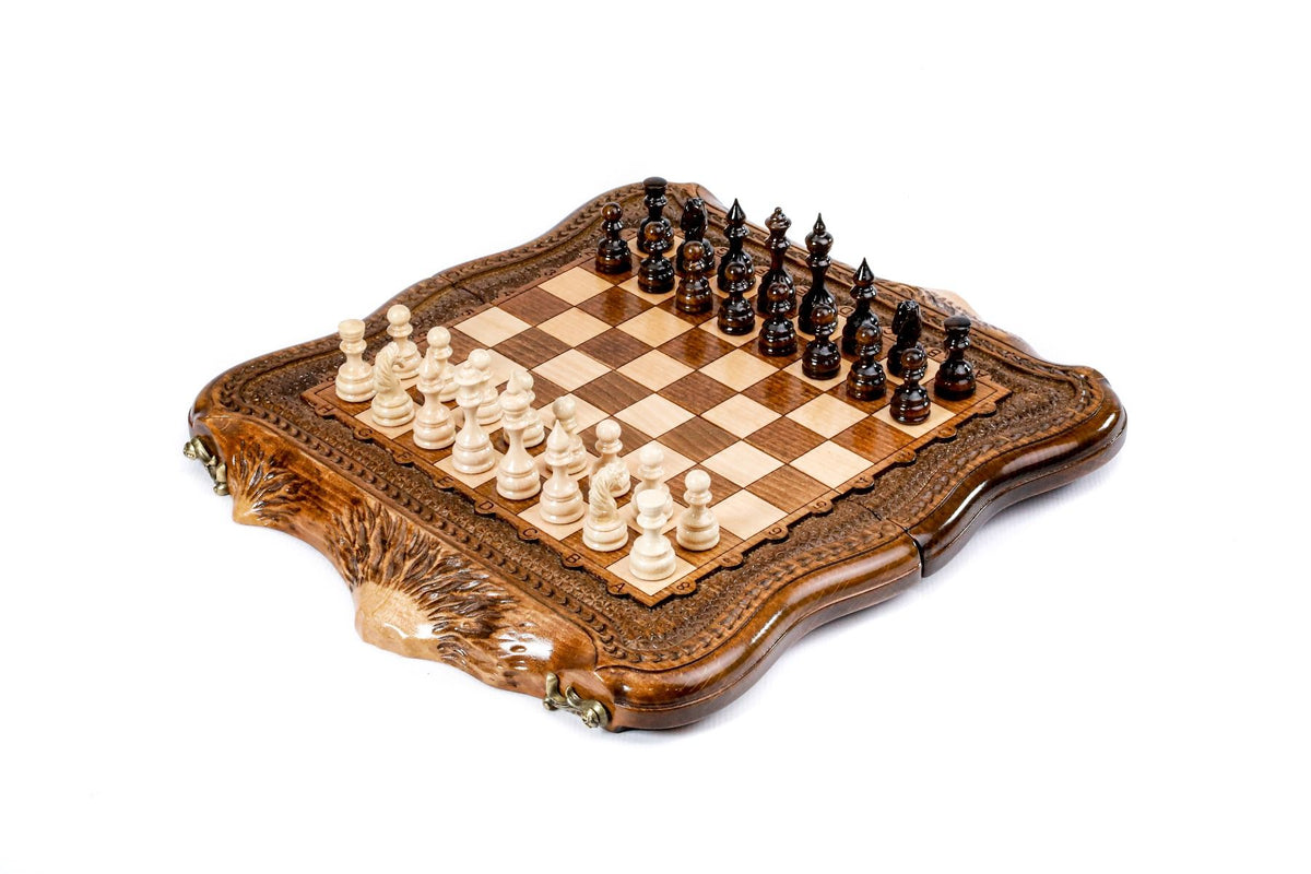 Chess with copyrighted Mount Ararat outline - HrachyaOhanyan Co