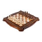 Chess Set with Contour Outline, 40 cm – handmade by Hrachya Ohanyan