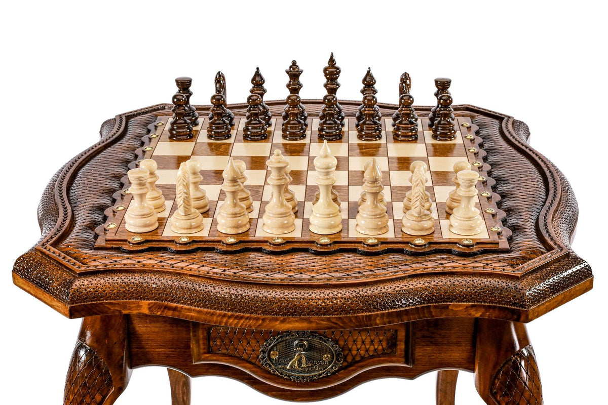 Mesa de ajedrez con contorno perfilado, 60 cm – foto 4