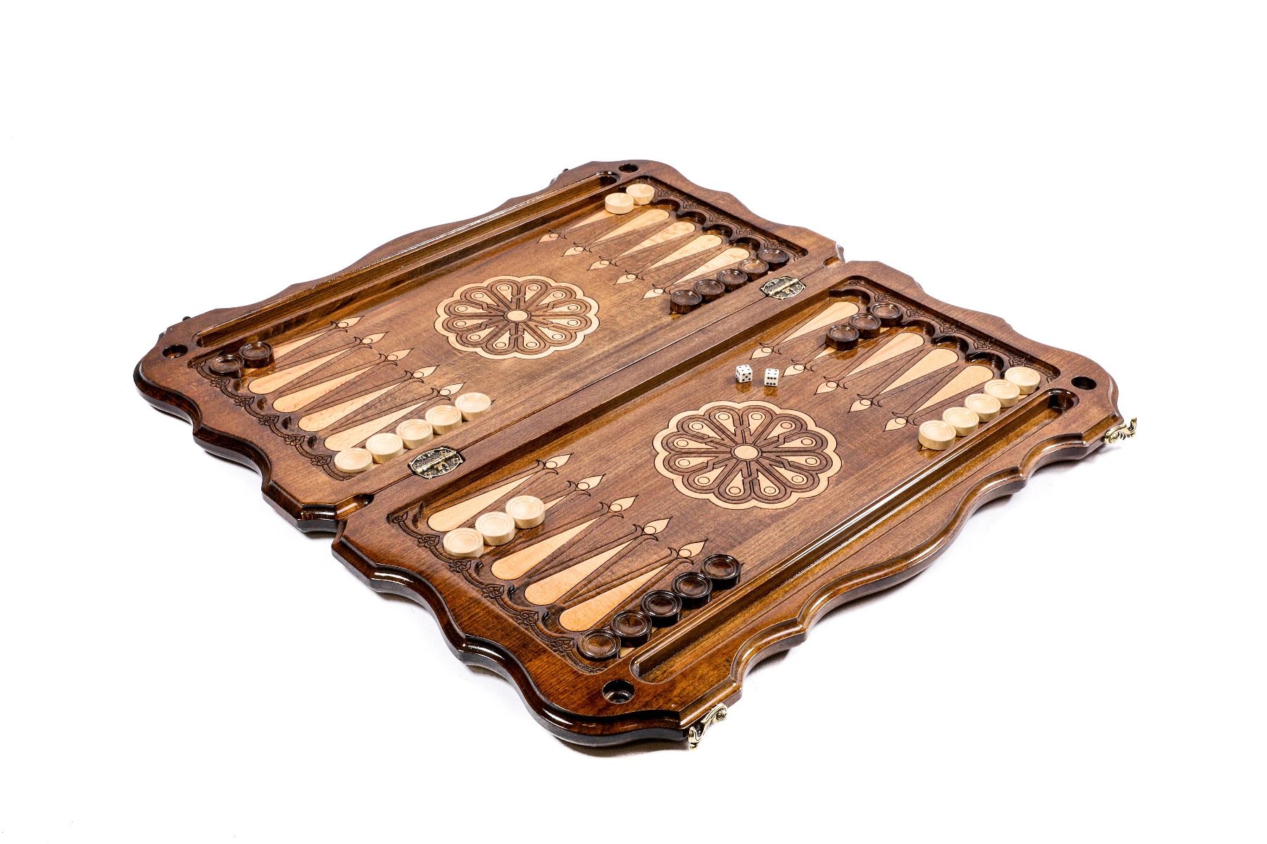 Ornamental Backgammon With Copyrighted Contour Outline - HrachyaOhanyan Co