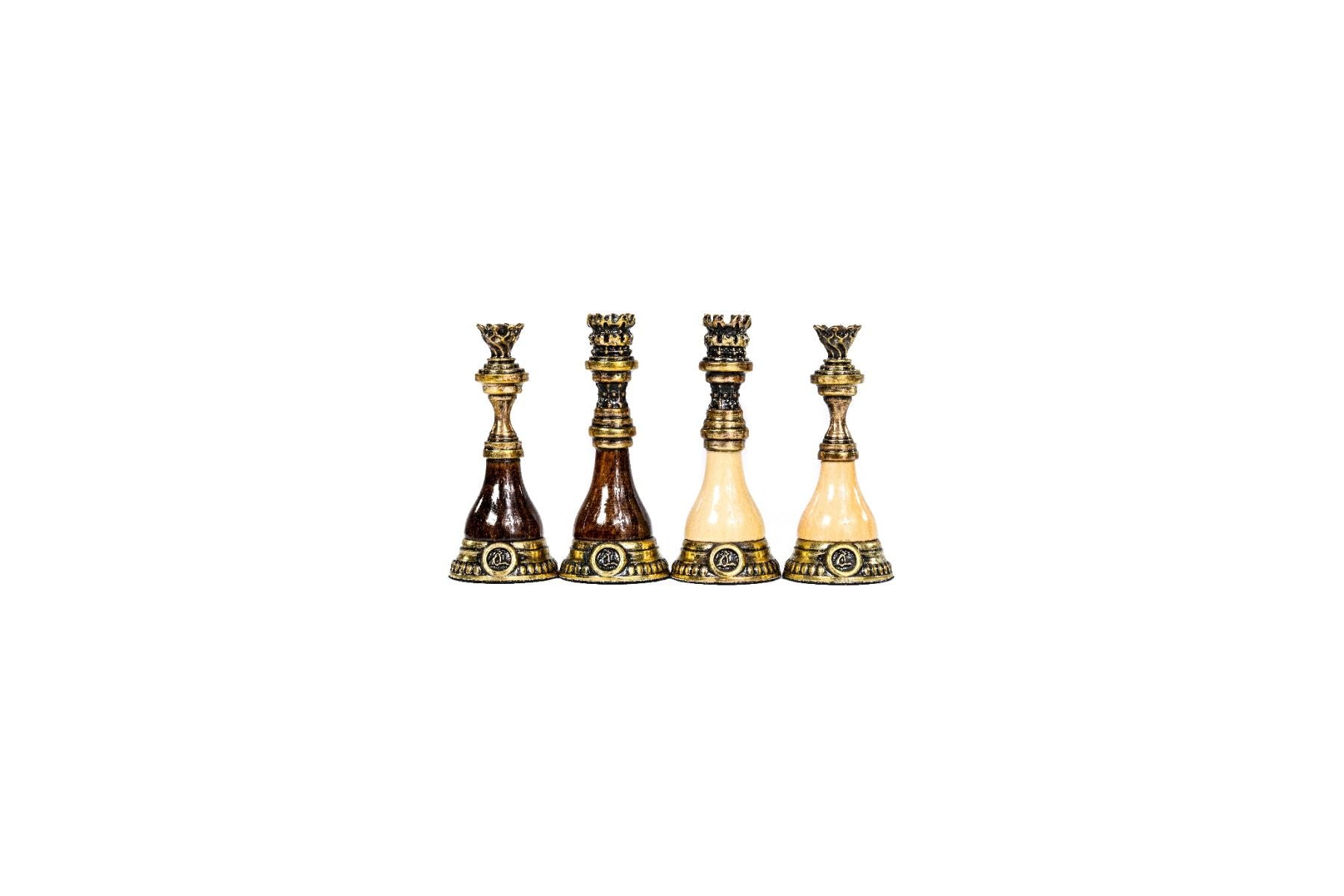 Chess figures bronze-wood - HrachyaOhanyan Co