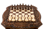 Chess Table with Bronze Details, 60 cm – photo 5