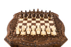 Luxury Chess Table with Ornamental Weave & Carved Legs, 60 cm – photo 5