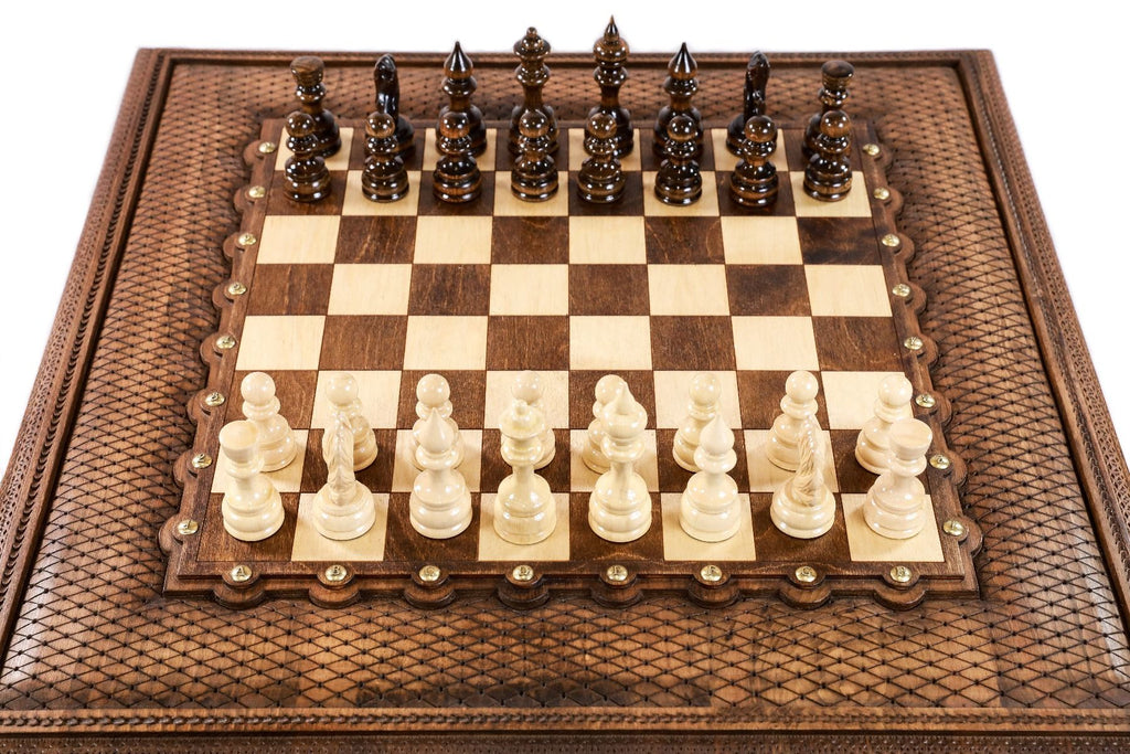 Classic Chess Table with Drawers, 60 cm – photo 5