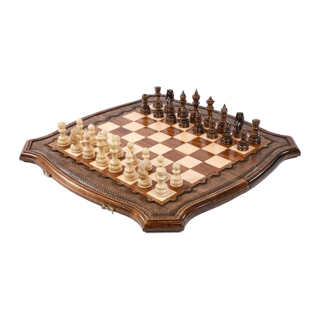 Chess-Backgammon With Copyrighted Contour Outline - HrachyaOhanyan Co