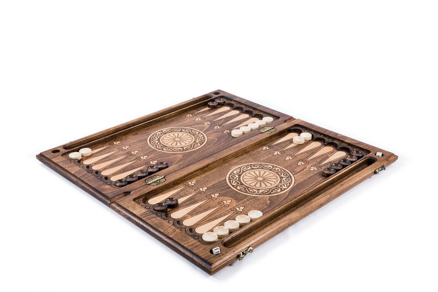 Backgammon With Ornamental Snowflake Motif Classic - HrachyaOhanyan Co