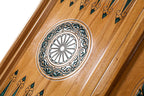 Backgammon With Tree Branch Slices And Epoxy Two-Sided Classic Turquoise - HrachyaOhanyan Co