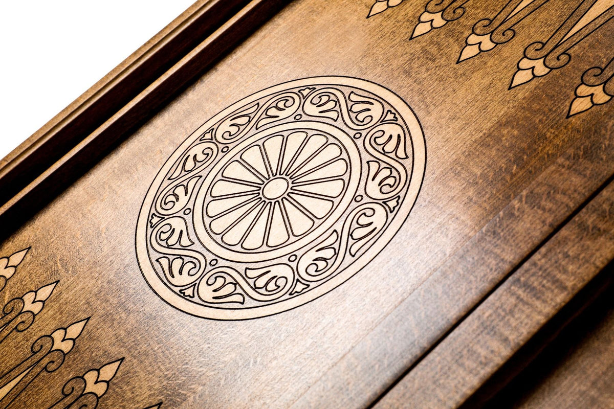 Backgammon mit Relief-Ornament & Rankenfeldern, 60 cm – Foto 13