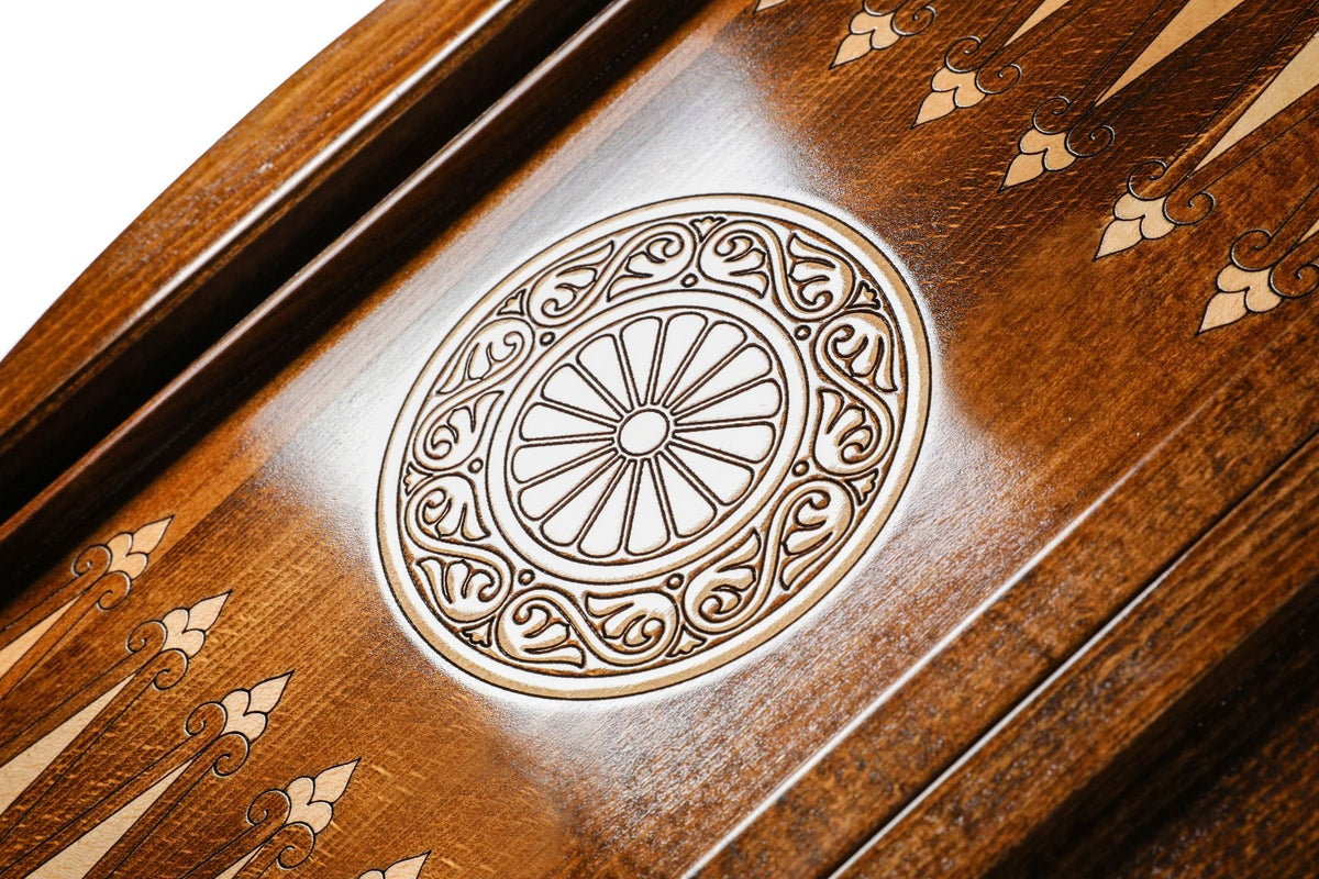 Juego de backgammon con granada y uvas, contorno perfilado, 60 cm – foto 13