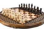 Circular Chess Set with Ornamental Weave Pattern, 50 cm – photo 2