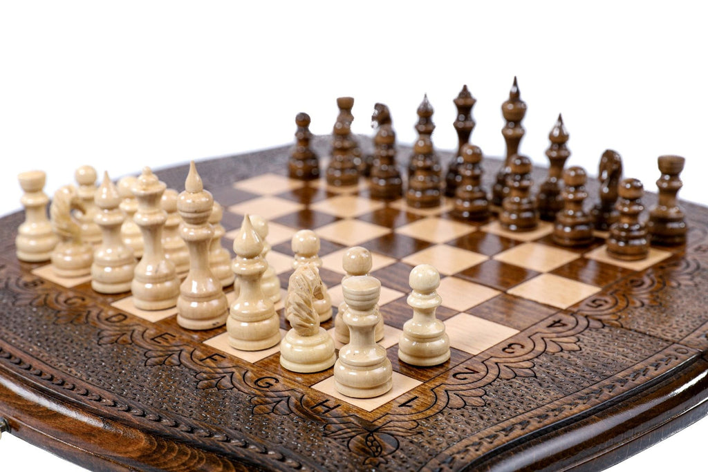 Chess Set with Contour Outline, 40 cm – photo 2