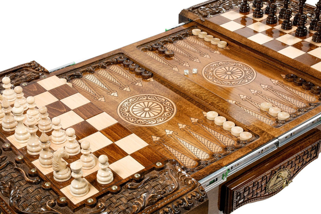 Luxury Chess & Backgammon Table, 60 cm – photo 7