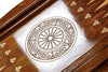 Ornamental Braid Pattern Backgammon With Copyrighted Contour Outline - HrachyaOhanyan Co