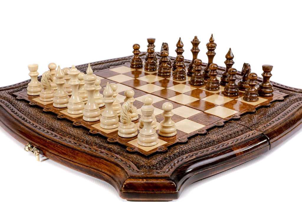 Chess Set with Contour Outline, 40 cm – photo 2