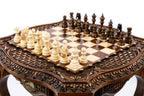 Chess Table with Bronze Details, 60 cm – photo 4